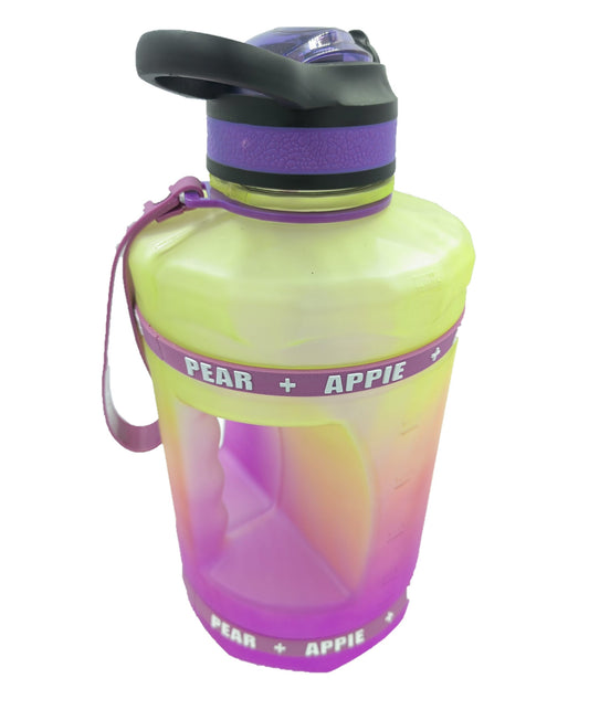 Sport Talent Gym Drinking Water Bottle With Foldup Straw 2 2 Litre Yellow Purple