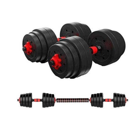 20kg Indoor Gym Weightlifting Adjustable Barbell Dumbbells