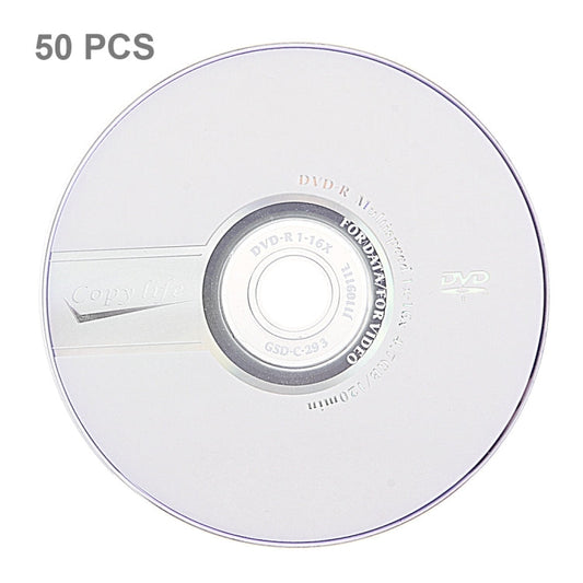 12cm Blank DVD R 4 7GB 120mins Pack of 50